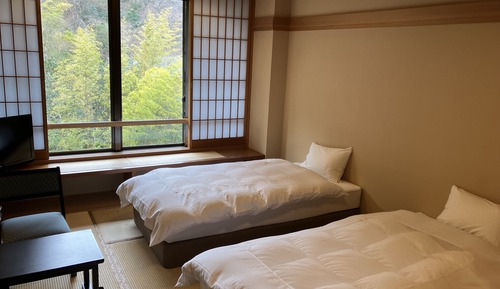Habitación tradicional con 2 camas individuales, no fumadores (Japanese-Style, 8-tatami, 2 beds)