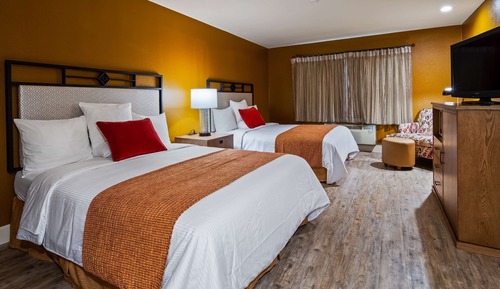 Habitación estándar, 2 camas de matrimonio, no fumadores, frigorífico y microondas