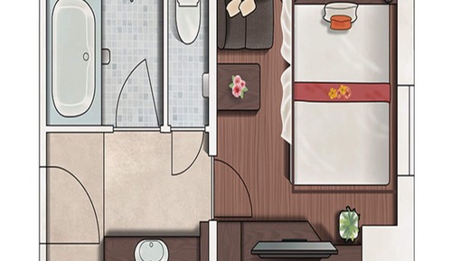 Habitación estándar, 1 cama de matrimonio, no fumadores (all you can drink, Light meal)