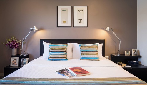 Estudio ejecutivo, 1 cama de matrimonio grande