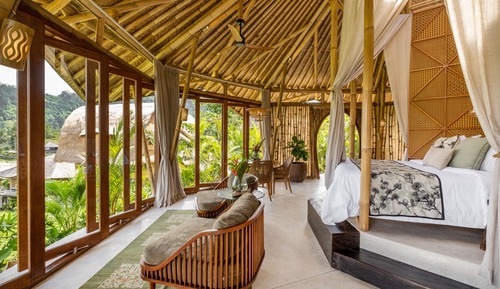 Villa de lujo, 1 cama de matrimonio grande, piscina privada, vistas a la colina