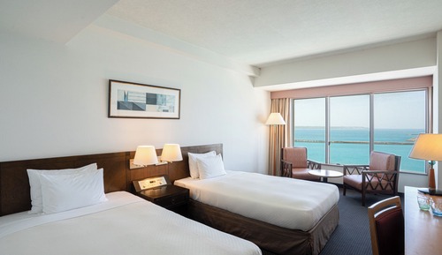 Habitación estándar con 2 camas individuales, no fumadores, vistas al mar