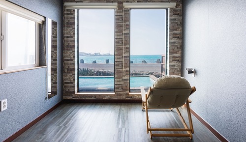 Habitación doble, piscina privada, vistas al mar