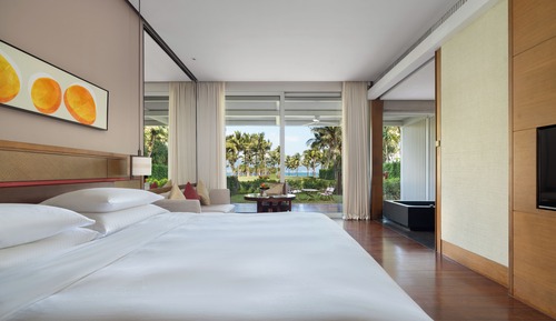 Habitación, 1 cama de matrimonio grande, vistas al mar, en la zona del patio