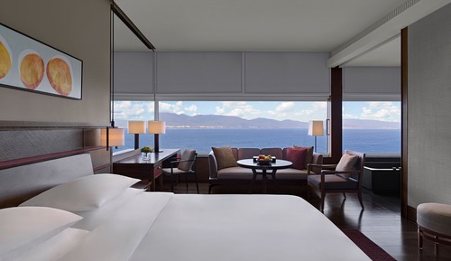 Habitación panorámica, 1 cama de matrimonio grande, vistas al mar