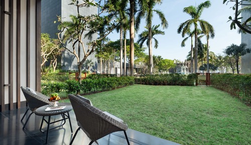 Habitación, 2 camas individuales, vistas al jardín, en la zona del patio