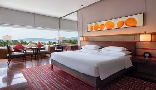 Habitación, 1 cama de matrimonio grande, vistas al mar