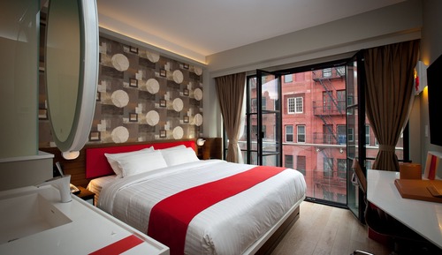 Habitación, 1 cama de matrimonio grande, vistas a la ciudad (Juliet Balcony)