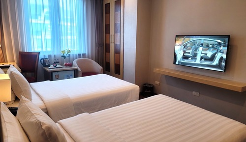 Habitación Deluxe con 2 camas individuales, no fumadores, vistas a la ciudad