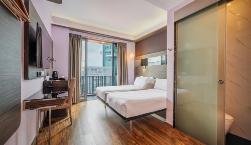 Habitación clásica, 2 camas individuales, balcón