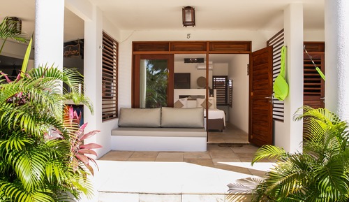 Habitación Deluxe con 2 camas individuales, vistas al jardín