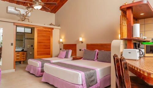 Estudio estándar, 2 camas de matrimonio, cocina básica