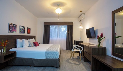 Suite estudio Deluxe, 1 cama de matrimonio grande, bañera de hidromasaje, vistas al jardín