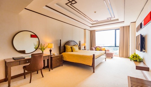 Suite presidencial, 1 cama de matrimonio grande, no fumadores, vistas a la playa