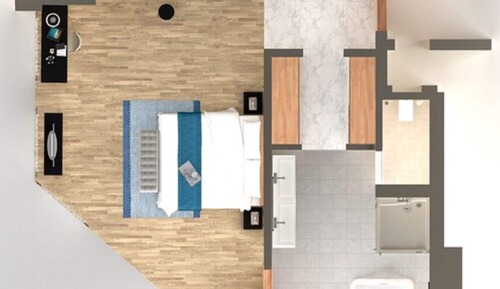 Suite, 1 cama de matrimonio grande, vistas a la ciudad, en esquina