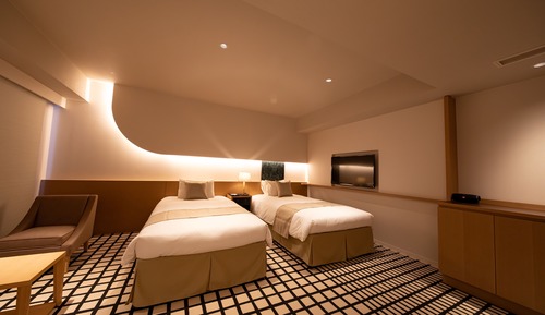 Habitación Deluxe con 2 camas individuales, no fumadores (Up to 3 pax for above 6 yrs)