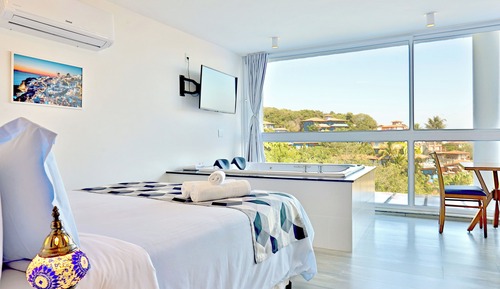 Apartamento superior, 1 cama de matrimonio, bañera, vistas al mar