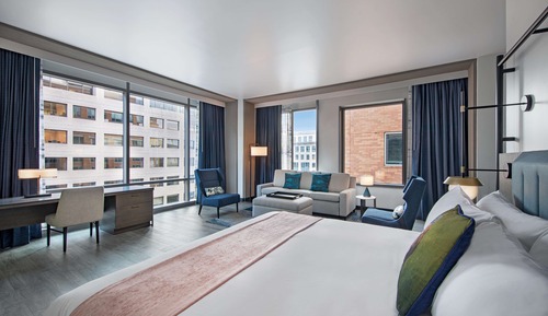 Habitación, 1 cama de matrimonio grande con sofá cama (Capitol Hill- City View-Mobility)