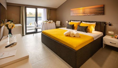Habitación estándar, 1 cama de matrimonio grande, terraza, vistas al mar