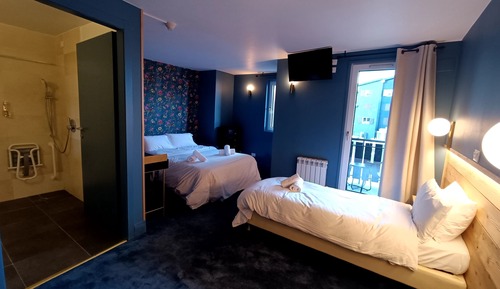 Habitación de lujo, accesible para personas con discapacidad, balcón
