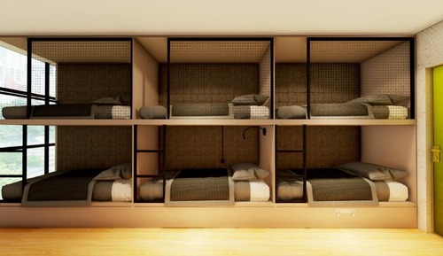 Dormitorio Misto Compartilhado 6 camas
