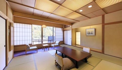 Habitación tradicional, no fumadores, vistas a la montaña (12 tatami, private hot spring bath)