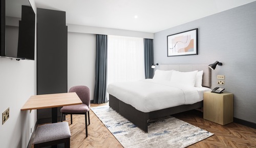 Suite estudio, 1 cama de matrimonio, cocina
