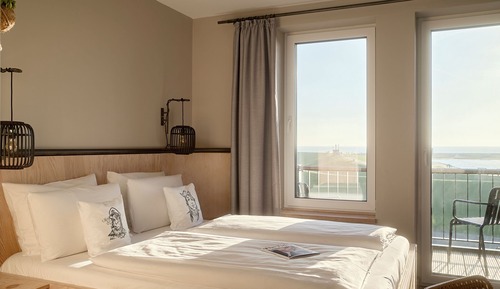 Habitación Confort, balcón, vistas al mar