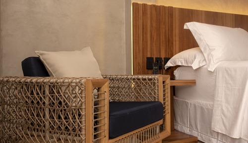 Estudio Premium, 1 cama de matrimonio grande, terraza, vistas parciales al mar
