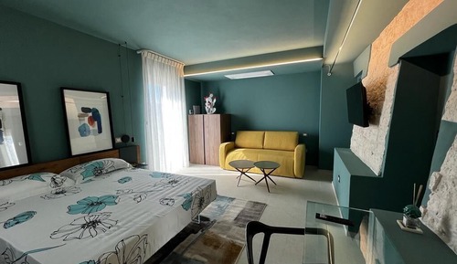 Habitación cuádruple superior, 1 habitación, piscina privada, vistas al jardín