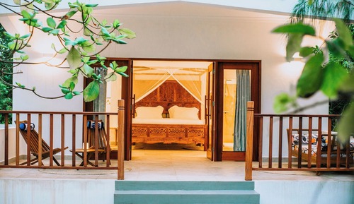 Villa Deluxe, 2 camas individuales, en la zona del jardín