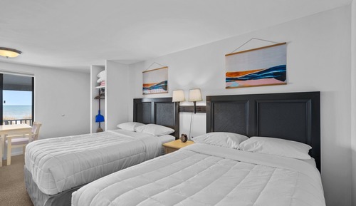 Habitación, 2 camas dobles, vistas al mar