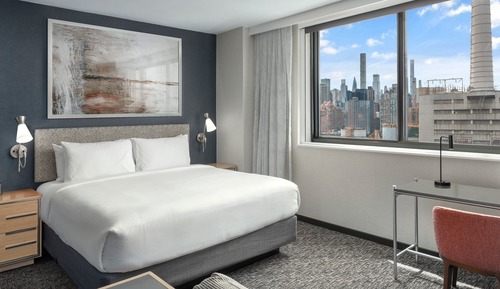 Estudio, 1 cama de matrimonio grande con sofá cama, vistas a la ciudad