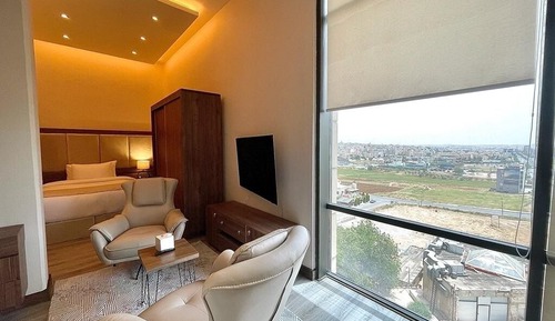 Habitación individual panorámica, 1 cama de matrimonio, no fumadores, vistas a la ciudad