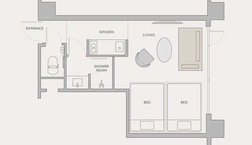 Habitación Confort doble, no fumadores (Universal Room)