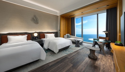 Habitación ejecutiva, 2 camas dobles, vistas al mar