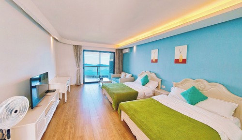 Apartamento superior, 2 camas de matrimonio, vistas al mar