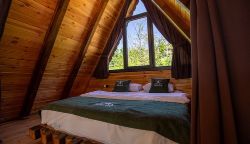 Cabaña Deluxe, 1 cama de matrimonio, vistas a la montaña