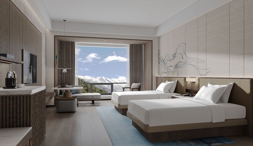 Habitación ejecutiva, 2 camas dobles, vistas a la ciudad