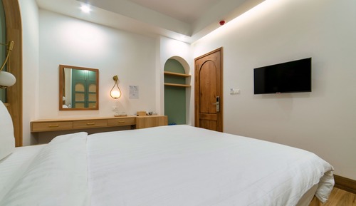 Habitación básica doble, sin ventanas