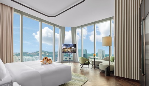 Habitación Deluxe, 1 cama de matrimonio grande, vistas a la ciudad (270-degree)
