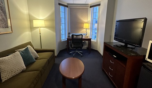 Suite estudio, 1 cama de matrimonio grande con sofá cama