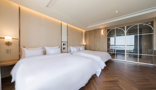Habitación Premium con 2 camas individuales, 2 camas dobles, vistas al mar