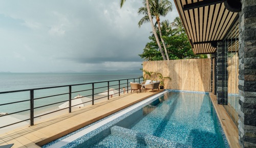Villa Deluxe, lanai, vistas a la bahía