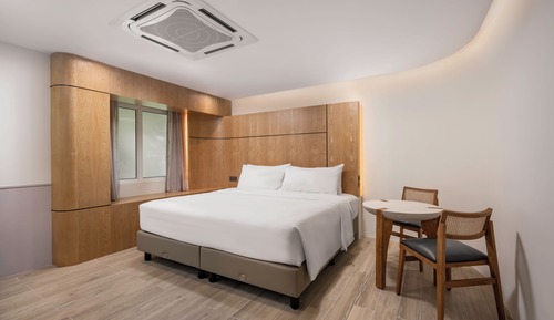 Estudio, 1 cama de matrimonio grande