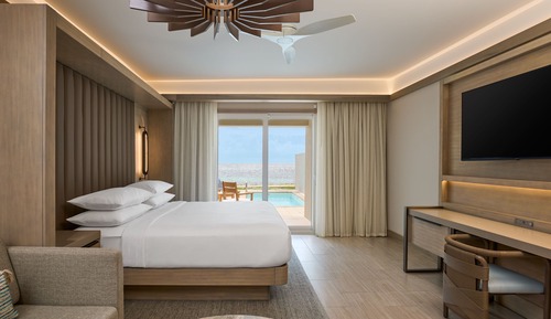 Habitación Deluxe, 1 cama de matrimonio grande con sofá cama, no fumadores, balcón (Beachfront)