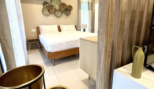 Estudio estándar, 1 cama de matrimonio, terraza, vistas al jardín (ground floor studio)