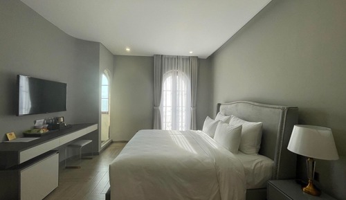 Habitación Deluxe doble, 1 cama de matrimonio, vistas al mar