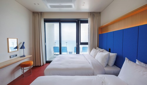 Habitación Deluxe con 2 camas individuales, vistas al mar