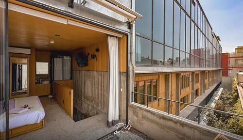 Loft de diseño, 1 cama de matrimonio grande